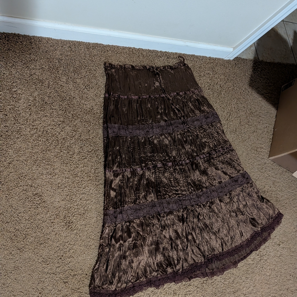 FANG Chocolate Brown Maxi Skirt